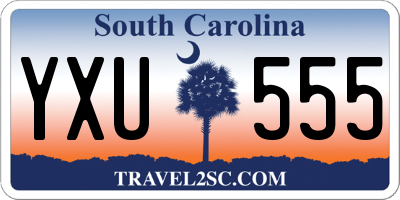 SC license plate YXU555