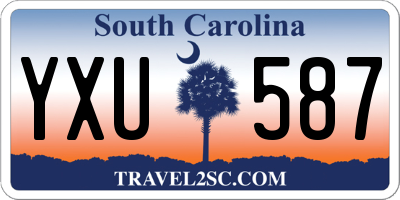 SC license plate YXU587