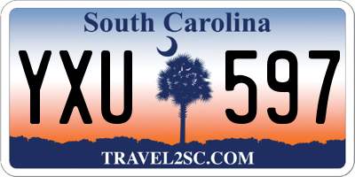 SC license plate YXU597
