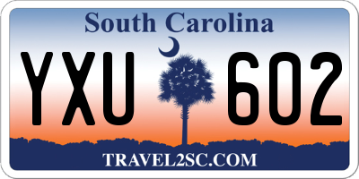SC license plate YXU602