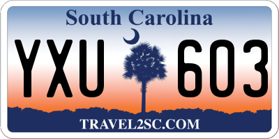 SC license plate YXU603