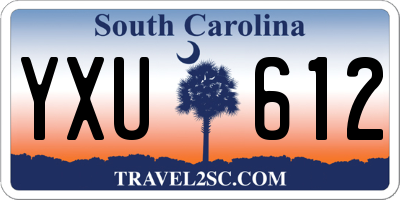 SC license plate YXU612