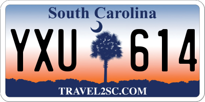 SC license plate YXU614