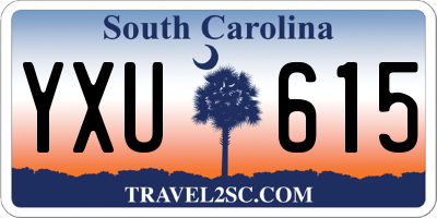SC license plate YXU615