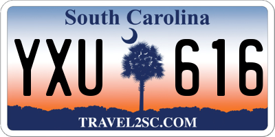 SC license plate YXU616