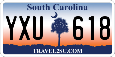 SC license plate YXU618