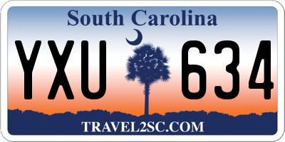SC license plate YXU634
