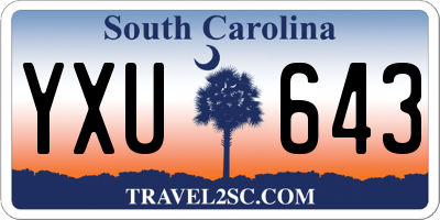 SC license plate YXU643
