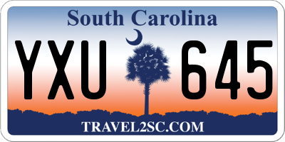 SC license plate YXU645