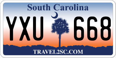 SC license plate YXU668