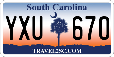 SC license plate YXU670