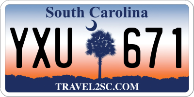 SC license plate YXU671