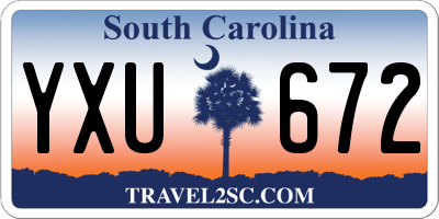 SC license plate YXU672