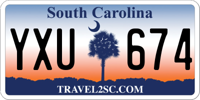 SC license plate YXU674