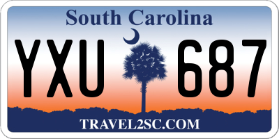 SC license plate YXU687