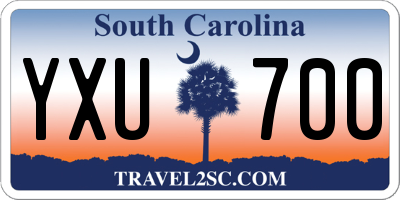 SC license plate YXU700