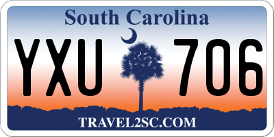 SC license plate YXU706