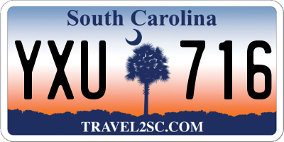 SC license plate YXU716