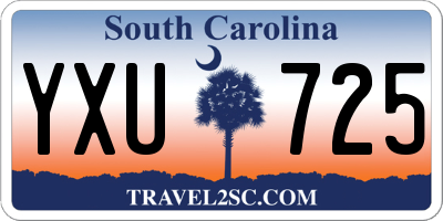 SC license plate YXU725