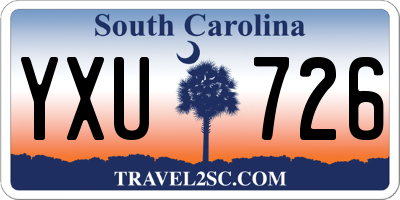 SC license plate YXU726