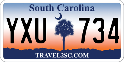 SC license plate YXU734