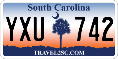 SC license plate YXU742