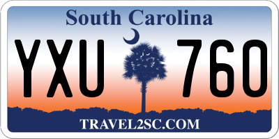 SC license plate YXU760