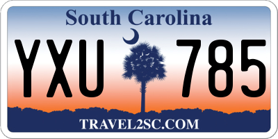 SC license plate YXU785