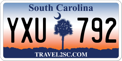 SC license plate YXU792