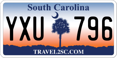 SC license plate YXU796