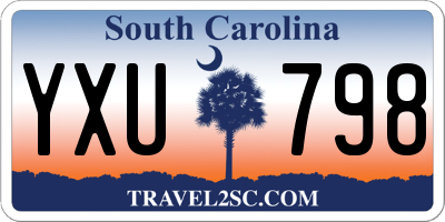 SC license plate YXU798