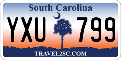 SC license plate YXU799