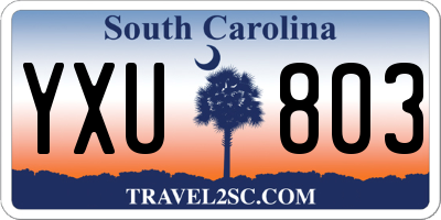 SC license plate YXU803