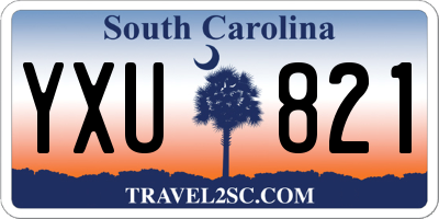 SC license plate YXU821