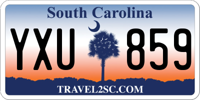 SC license plate YXU859