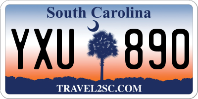 SC license plate YXU890
