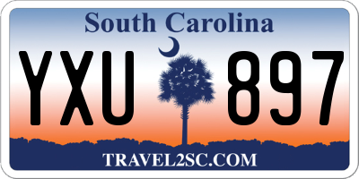 SC license plate YXU897