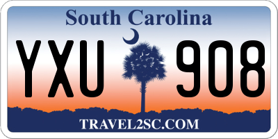 SC license plate YXU908