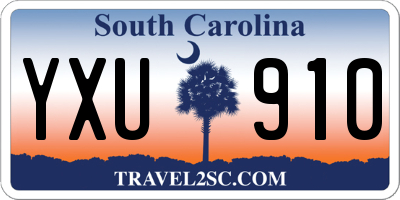 SC license plate YXU910