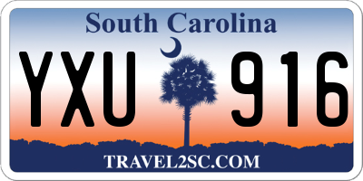 SC license plate YXU916