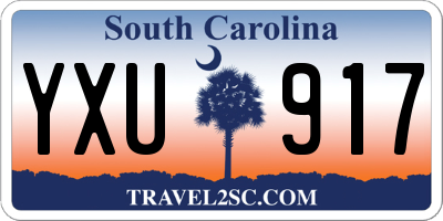 SC license plate YXU917