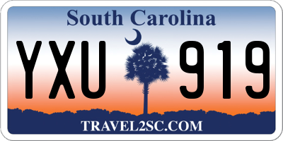 SC license plate YXU919