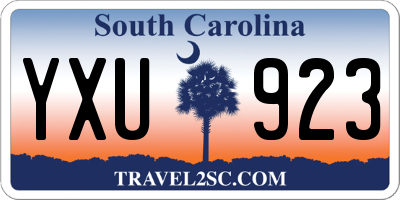 SC license plate YXU923