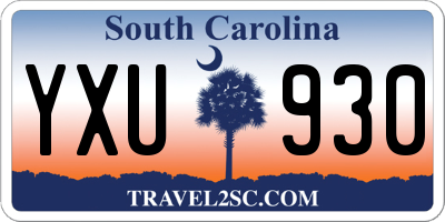 SC license plate YXU930