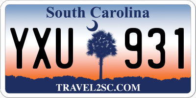 SC license plate YXU931