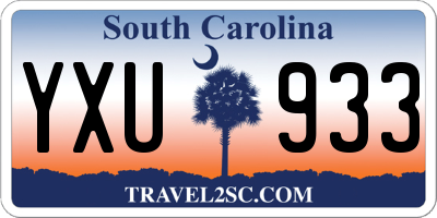 SC license plate YXU933