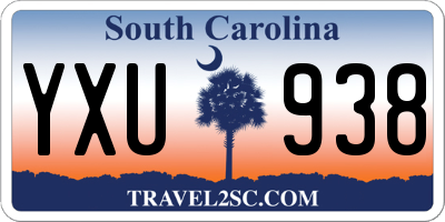 SC license plate YXU938