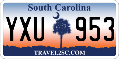 SC license plate YXU953