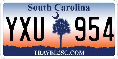 SC license plate YXU954