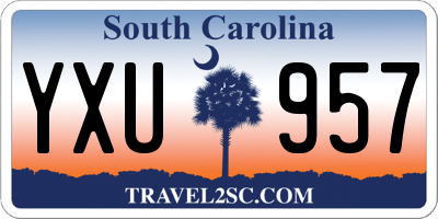 SC license plate YXU957